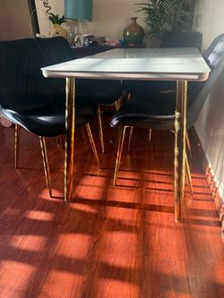 Modern dining table set with 4 tables