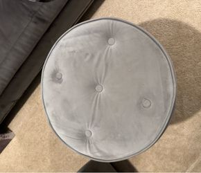 Gray and gold stool