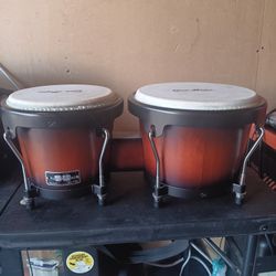 Gon Bops Fiesta Series Bongos 7" & 8.5" Drums Wood Percussion Made in Thailand