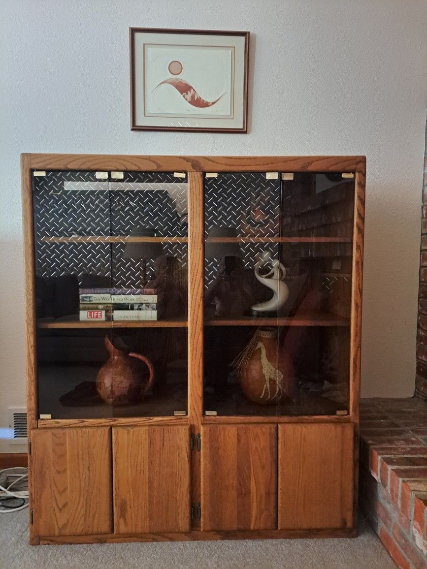 Oak Display Cabinet