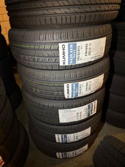195/65R15 Kumho 4 new tires installed and balanced