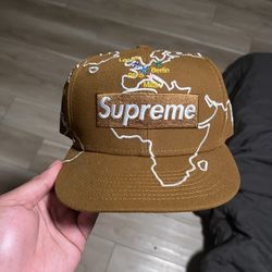 Supreme Worlwide Fitted Cap Hat