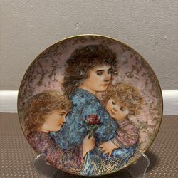 Edna Hibel Porcelain Plate - 8.5”