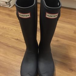 Unisex Kids Hunter Boots Charcoal Gray Color Girl Size 6 / Boy Size 5