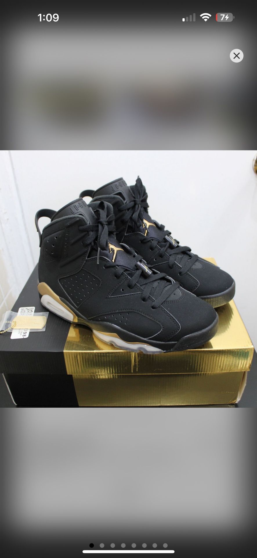Jordan 6 Dmp Size 9.5 Worn 2 Times $130