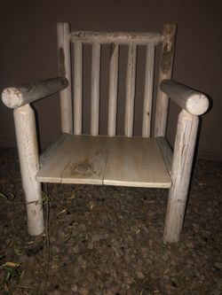 Rustic Pine Wood Log chair