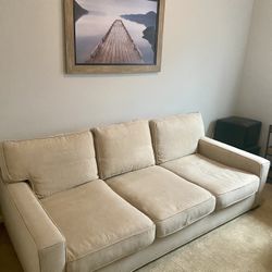 Restoration Hardware Maxwell 3 Cushion Couch Tan Color