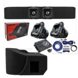 SILVERADO SIERRA FORD F150 BASS PACKAGE KICKER SOLO X 8” Installed