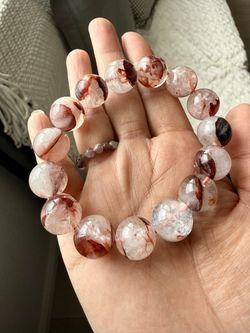 Unique natural purple phantom quartz beads, perfect for DIY jewelry making