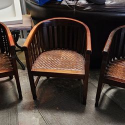 3 Matching Barrel Chairs