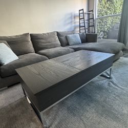 Dark Grey Coffee Table W/ Storage