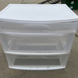 Sterlite 3 Drawer Plastic Storage Bin 22x15x20h