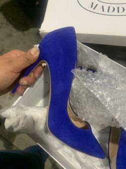Blue Velvet Heels