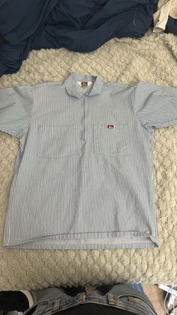 Ben Davis Half-Zip Striped Work Shirt