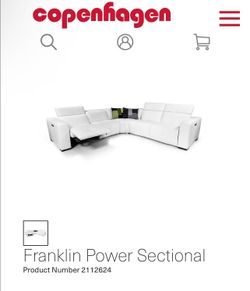 Leather sectional