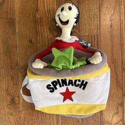Popeye Olive Oyl Backpack Bag Purse Plush Stuffed Spinach Can Vintage Y2K New