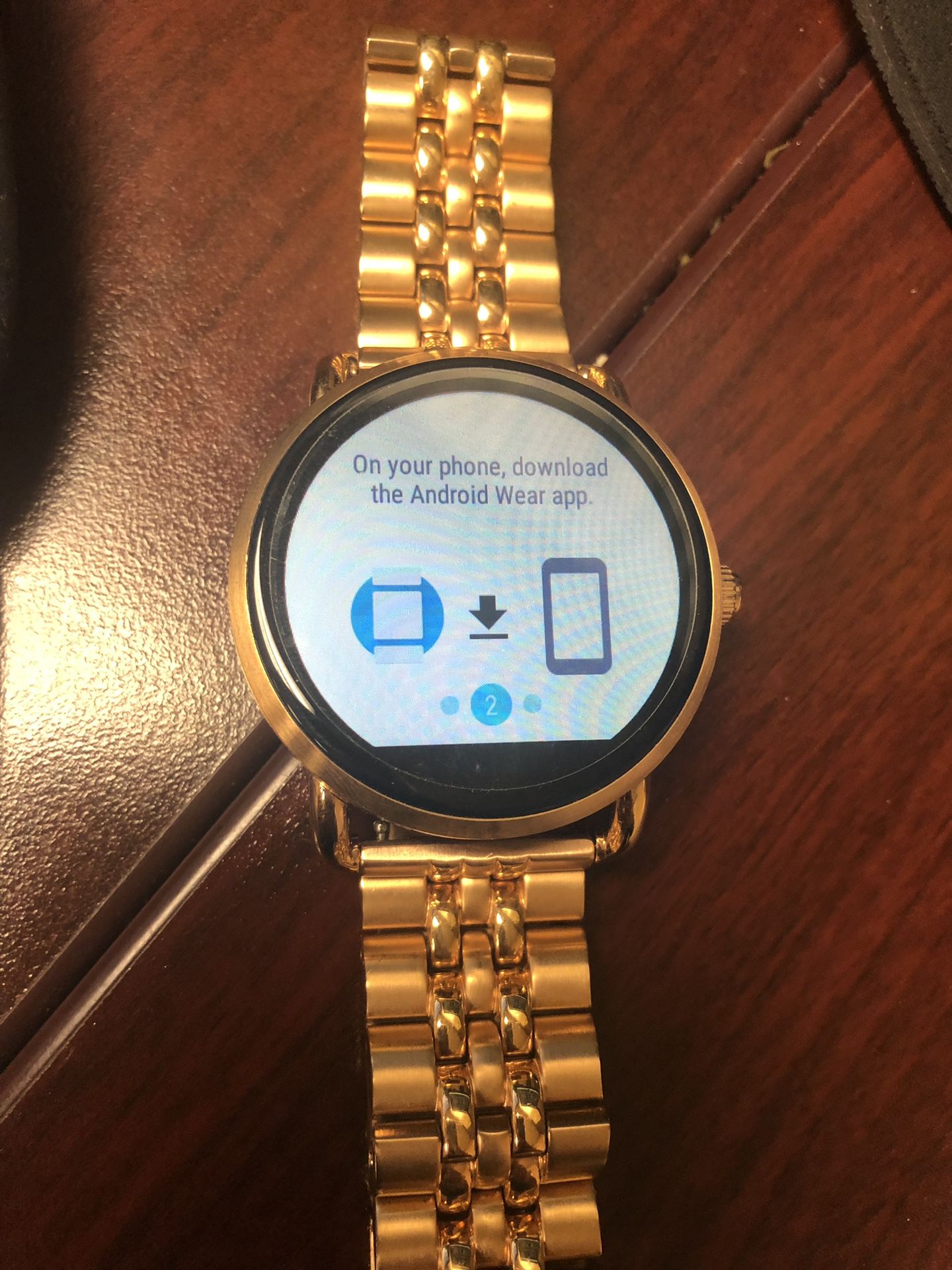 Fossil gold smart watch