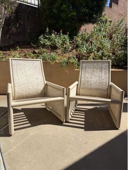 Set of 2 Rare Vintage Tropitone Resort Patio Lounge Chairs Made in CA 1988