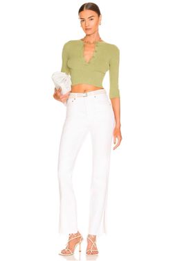 GRLFRND Harlow High Rise Jeans in Silver Strand - Size 26