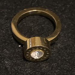 Zirconia Bvlgari Ring Size 7 Anillo Dorado Sortija 