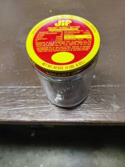 Vintage JIF Creamy Peanut Butter Glass Jar Metal Lid