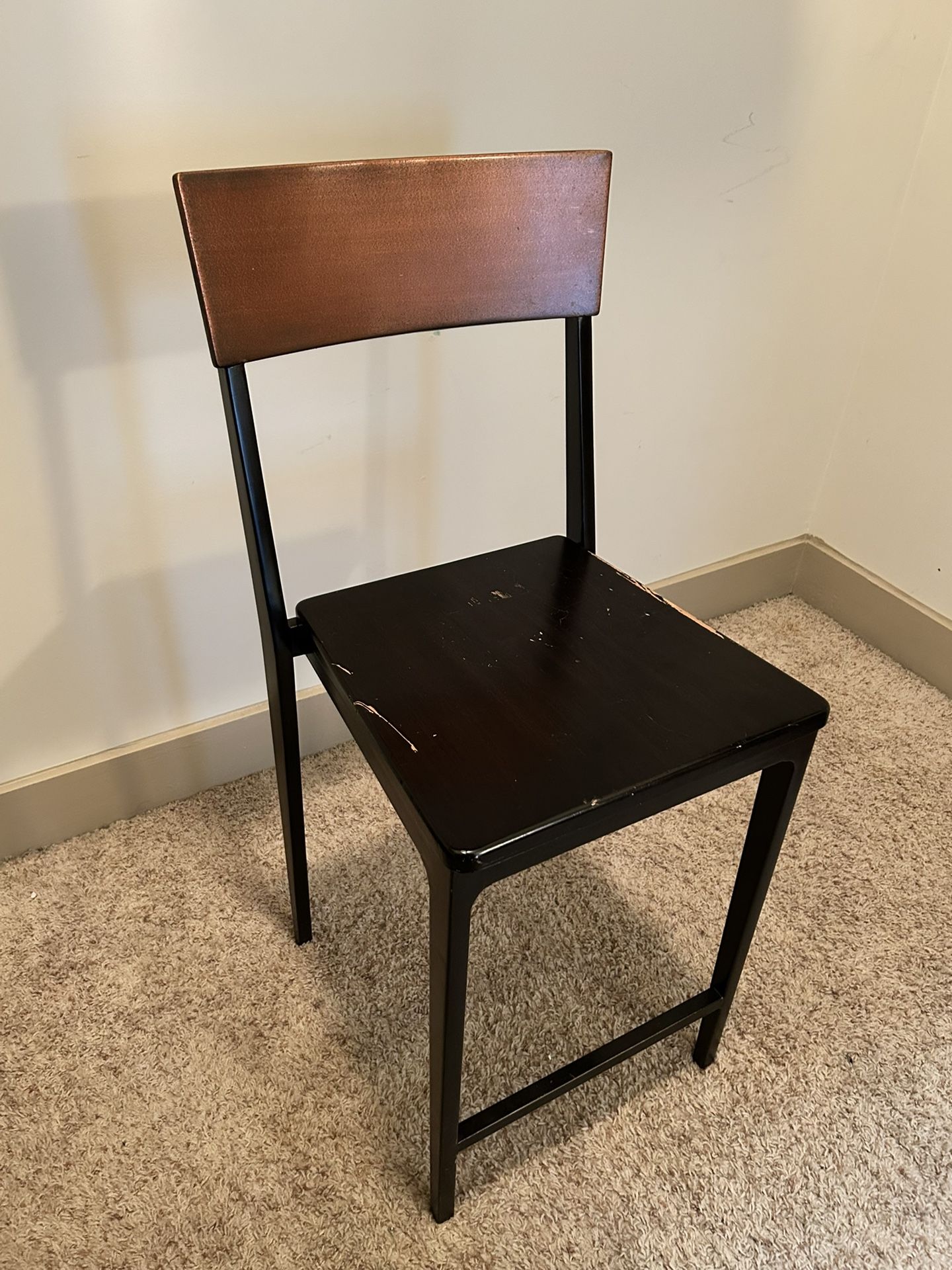 Metal/Wooden Tall Chair