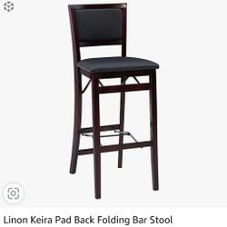 (1) Linon Keira Pad Back Folding Bar Stool