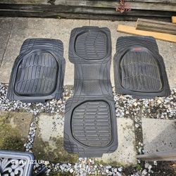 Weather Rubber Car Floor Mats - 3 Piece Floor Mats Automotive Liners for Cars