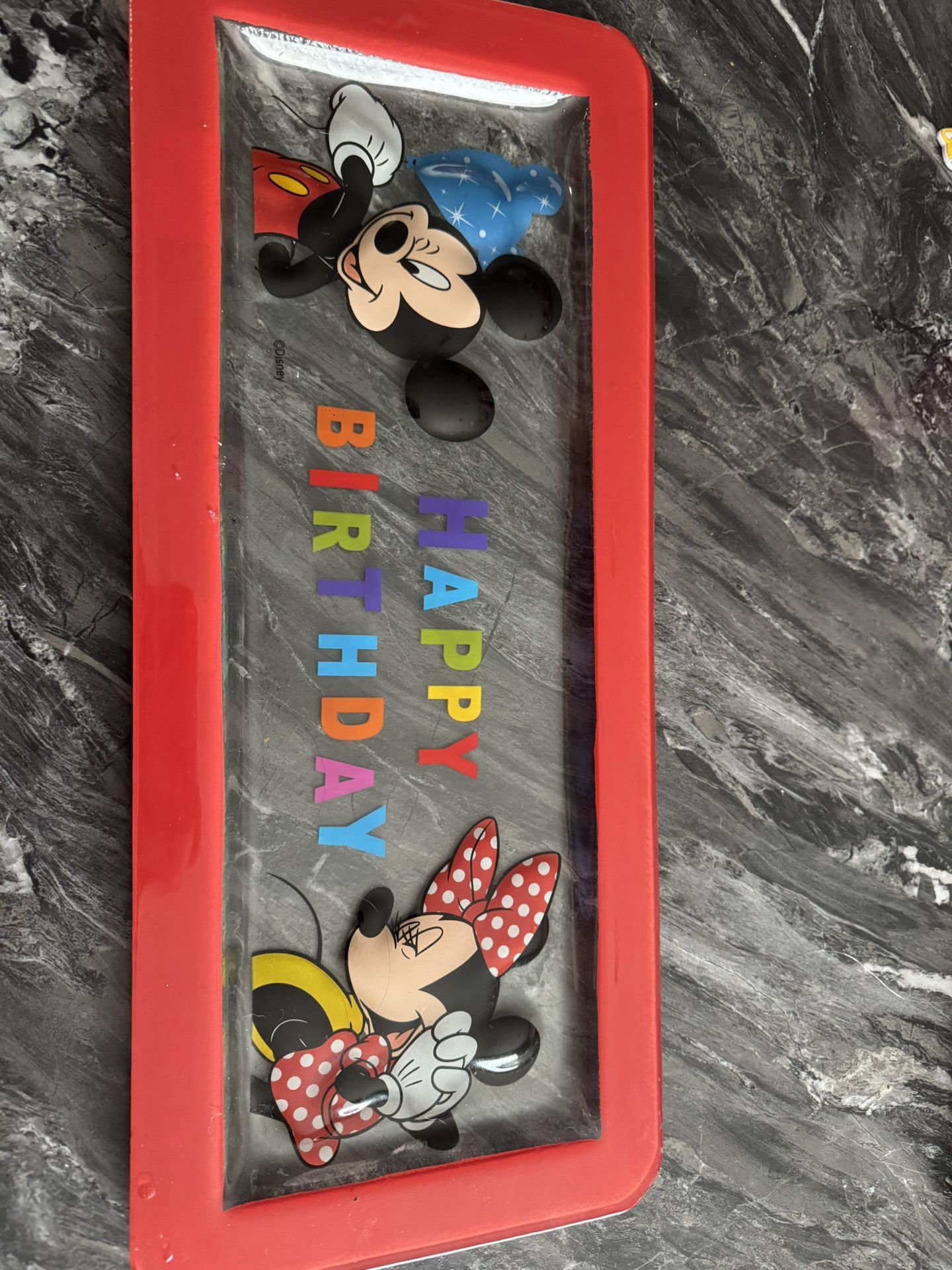 Glass Mini And Mickey Cupcake Birthday Tray