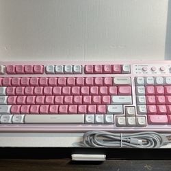 Pink wireless keyboard