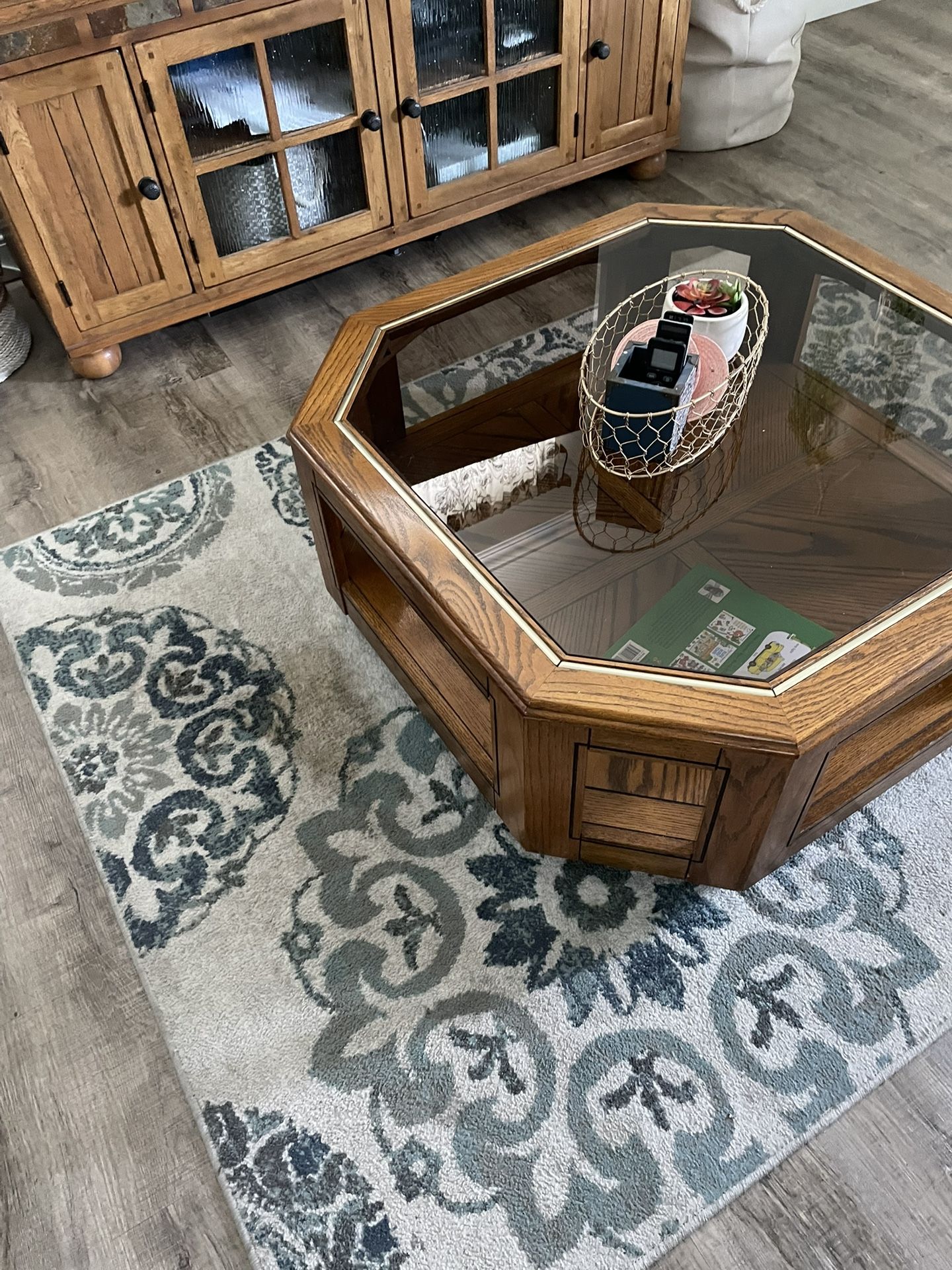 Glass Top Coffee Table 