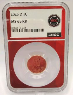 2025 D  1C Lincoln Shield Cent Penny NGC MS65RD Red Core (EDC)