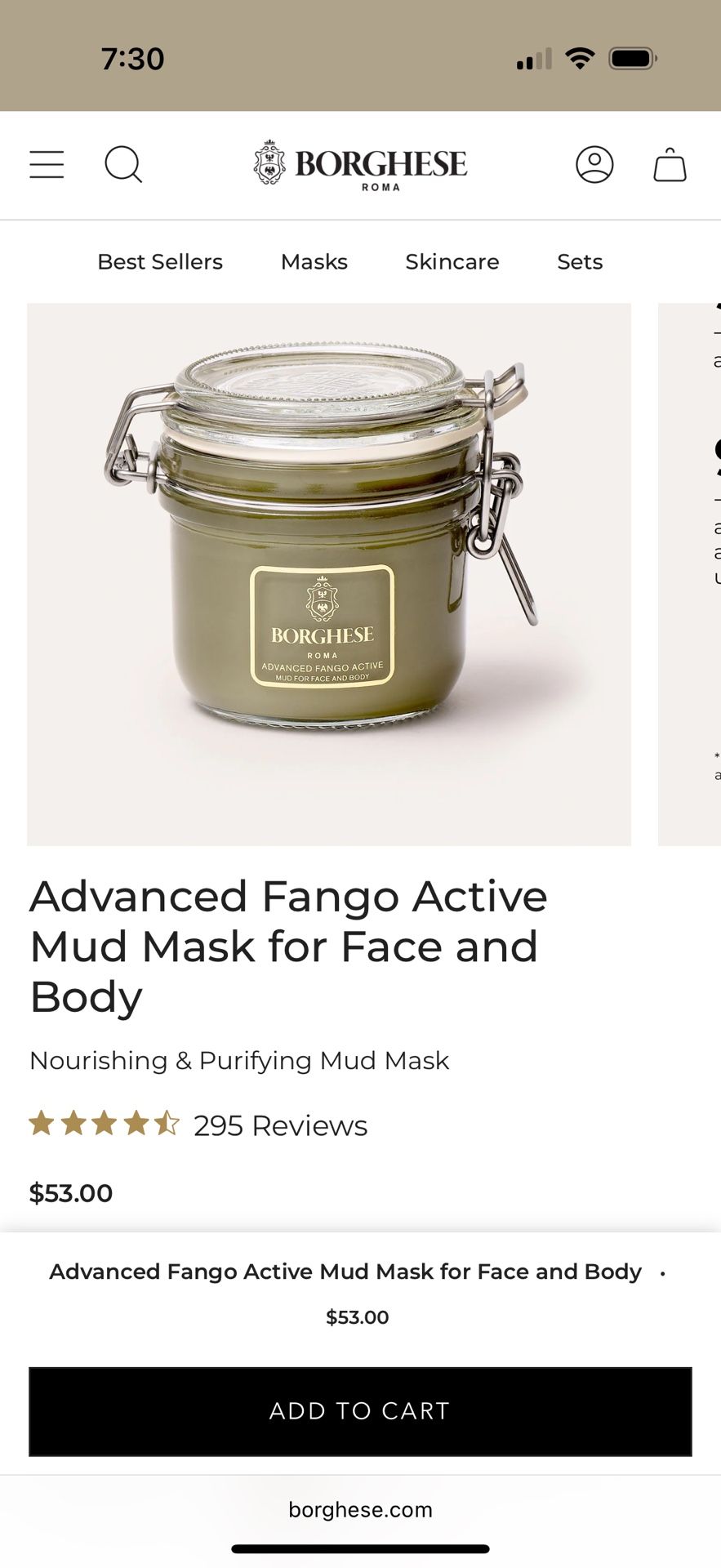 New! Borghese Mud Mask