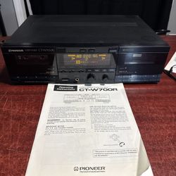 Pioneer CT-W700R Stereo Double Cassette Deck – Tested With Paperwork