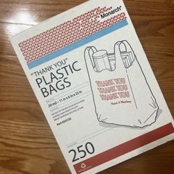 Thank You Plastic Bags Monarch 22x11x6 250 Count.