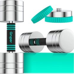 Gruper Adjustable Dumbbells Set, 44Lbs Steel