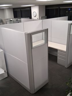 Ethospace White Fabric, U Shape, Sandstone Trim 70” tall ANY SIZE