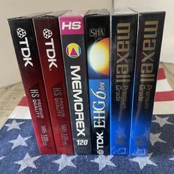 VHS Blank Tapes Sealed (6)