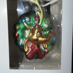 GRINCH Hallmark Max Glass Ornament 