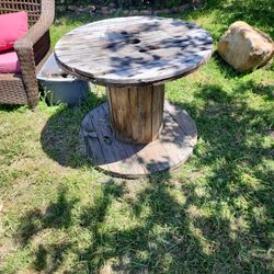 Old Reel Used As Outdoor Table FREE