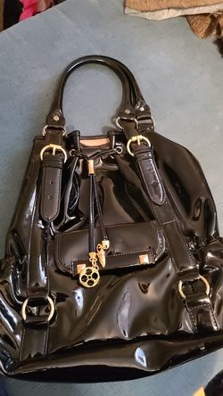 Iman patent leather tote