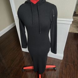 Fashion Nova Ribbed Hooded Dress. M
