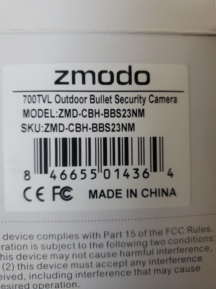 Zmodo 8 Channel DVD and 5 CMOS Bullet Security Camera