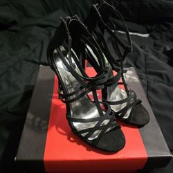Guess Black Strappy Heels