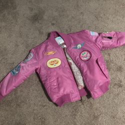 Pink bomber jacket size 6