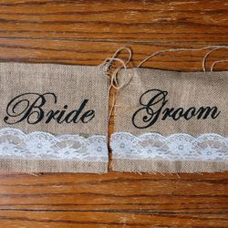 Bride / Groom Chair Sign