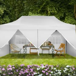 10 x 20 Pop Up Canopy Tent with Sidewalls 10x20