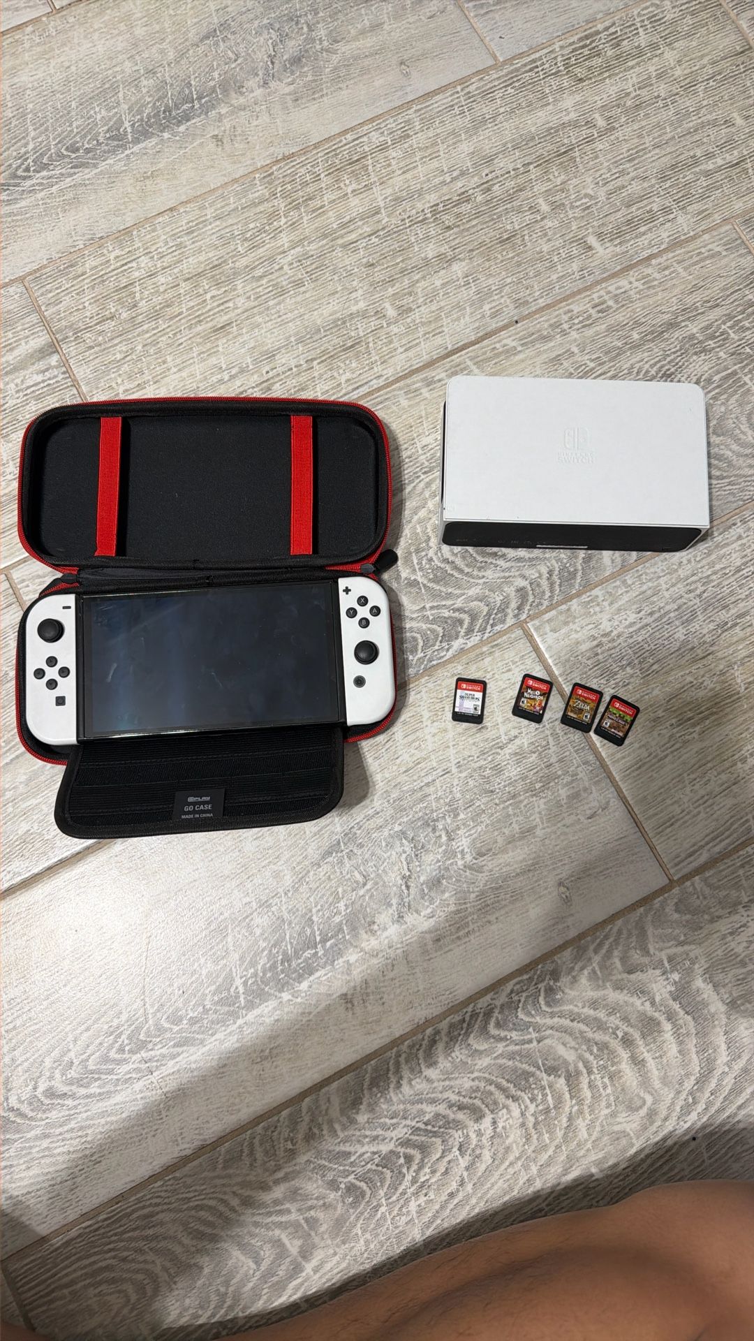 Switch Oled With Games And Charger