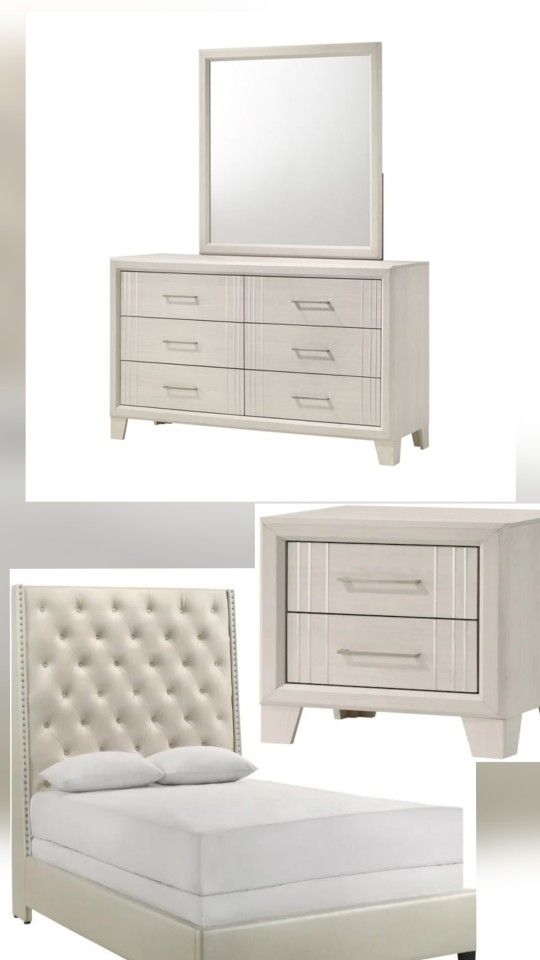 Brand new queen size bedframe, dresser, mirror and nightstand 💥 affordable terms available
