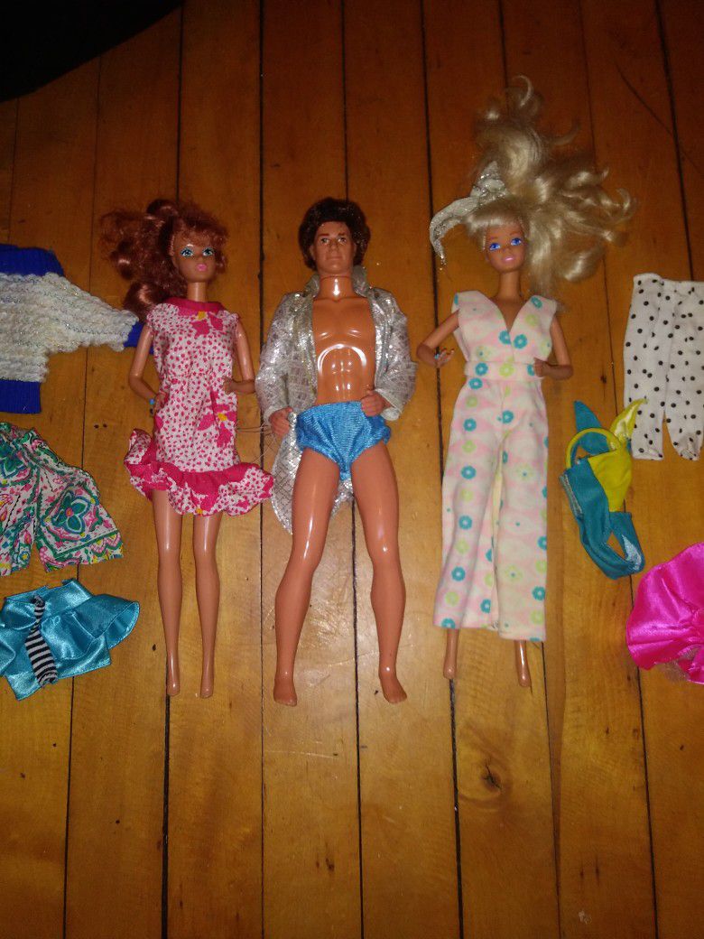 barbie jewel secrets ken doll 12" 1987 mattel And 2 Barbie